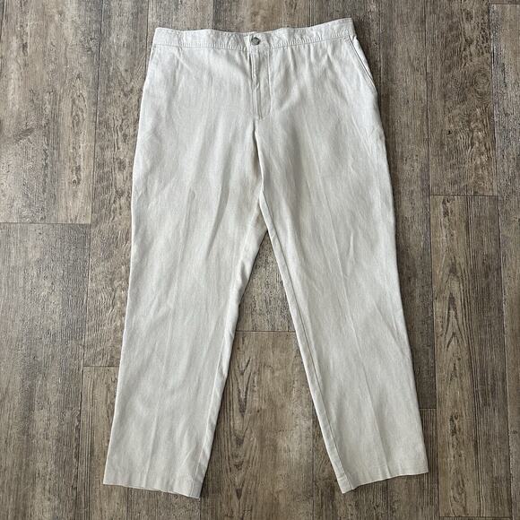 Marc Anthony Other - Marc Anthony Luxury Mens Size 36x30 Beige Tan Linen Blend Casual Chino Pants
